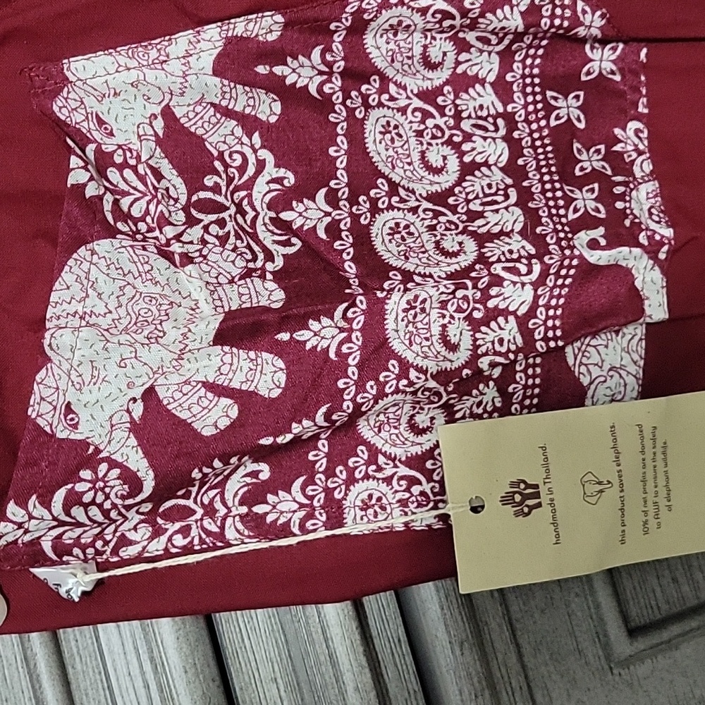 Stylish Women's Burgundy Embroidered Joggers - Picture 5 of 5